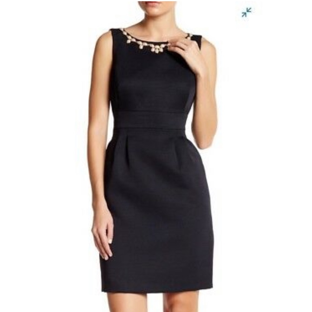 NWT Tahari Sheath Dress with Pearl Embellishment